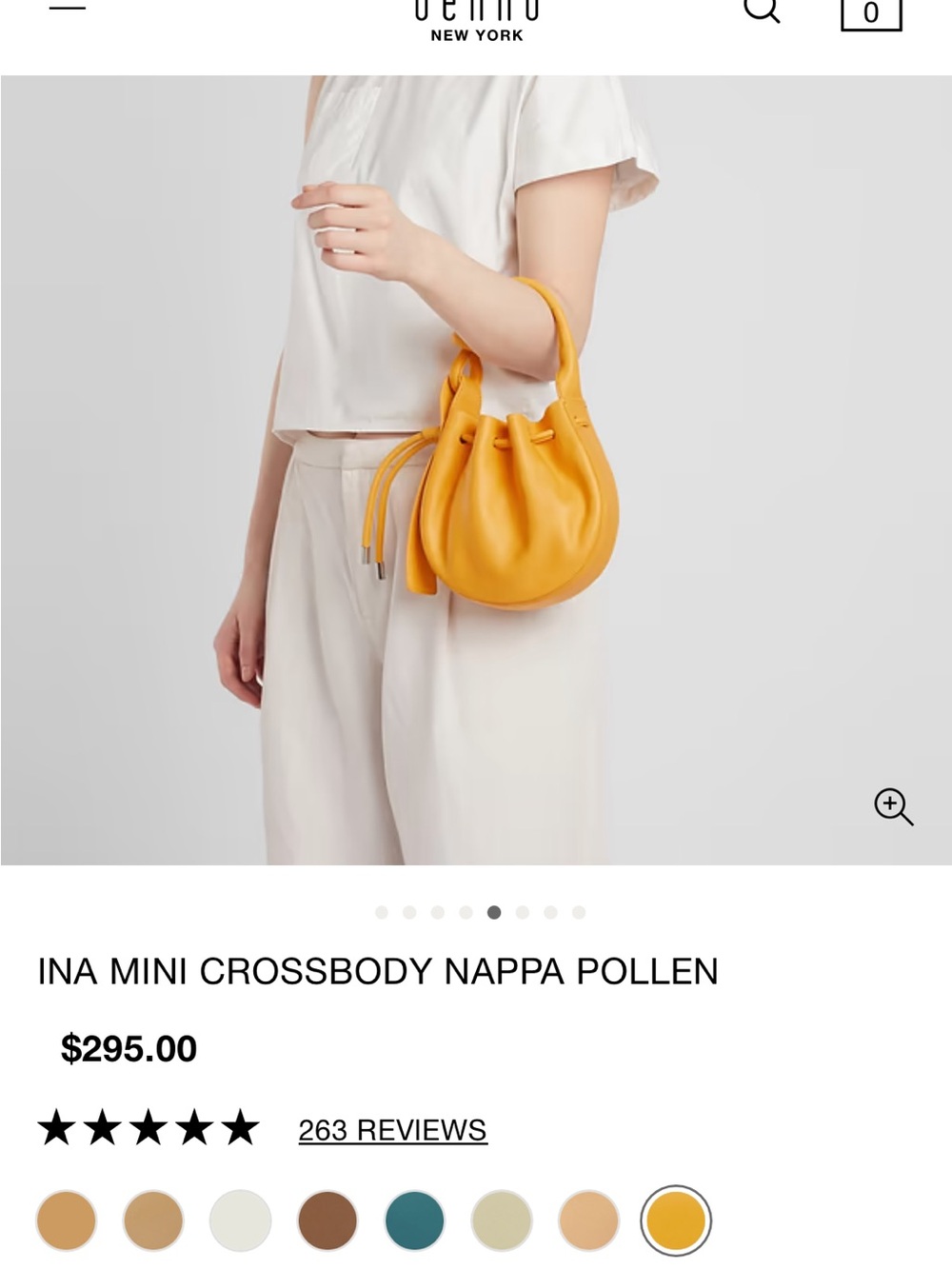 Ina Mini Crossbody Nappa- Pollen